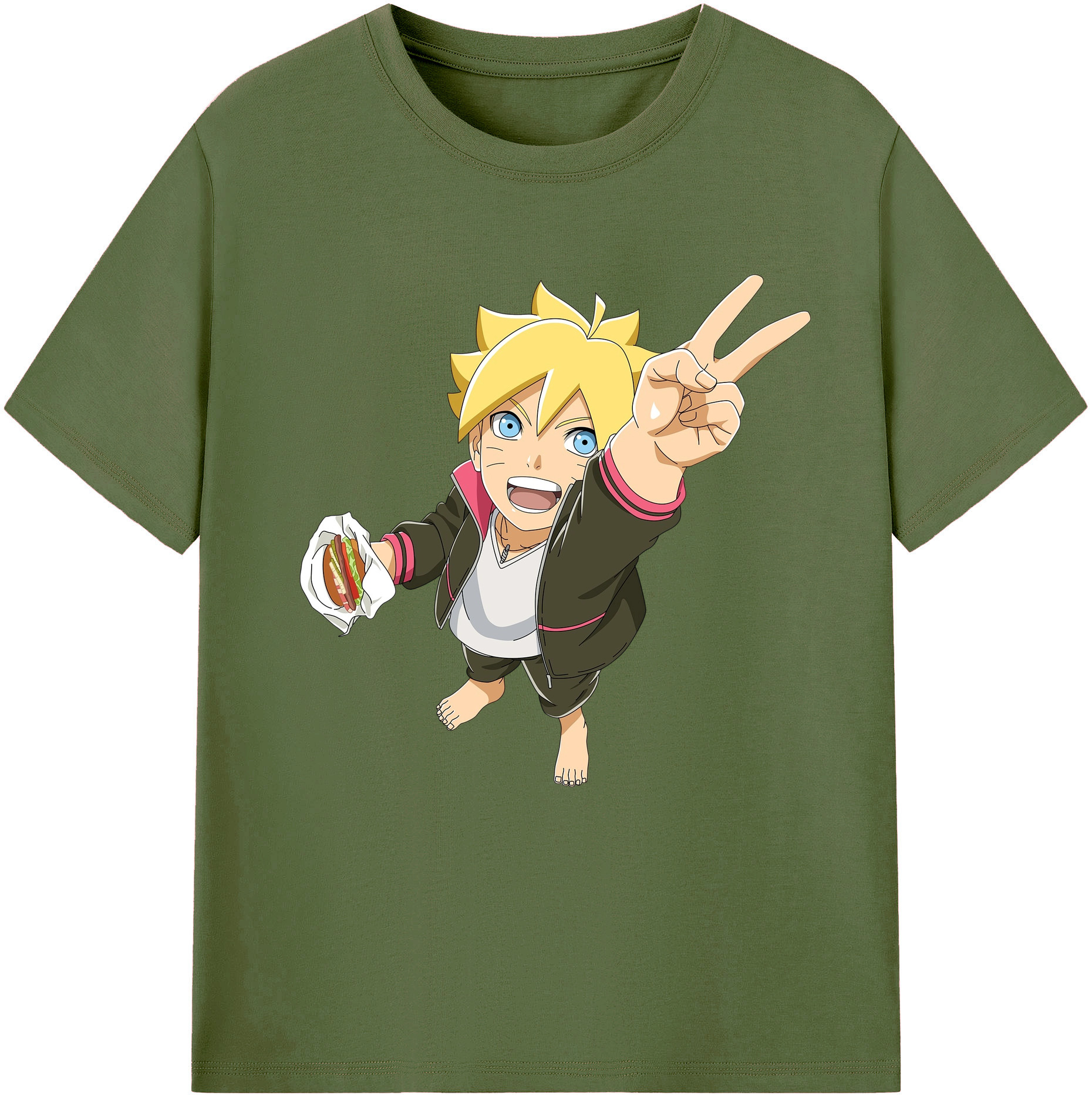 （画像用） NARUTO -ナルト- うずまき ボルト Uzumaki Boruto 綿100％半袖Tシャツ（フロントプリント）